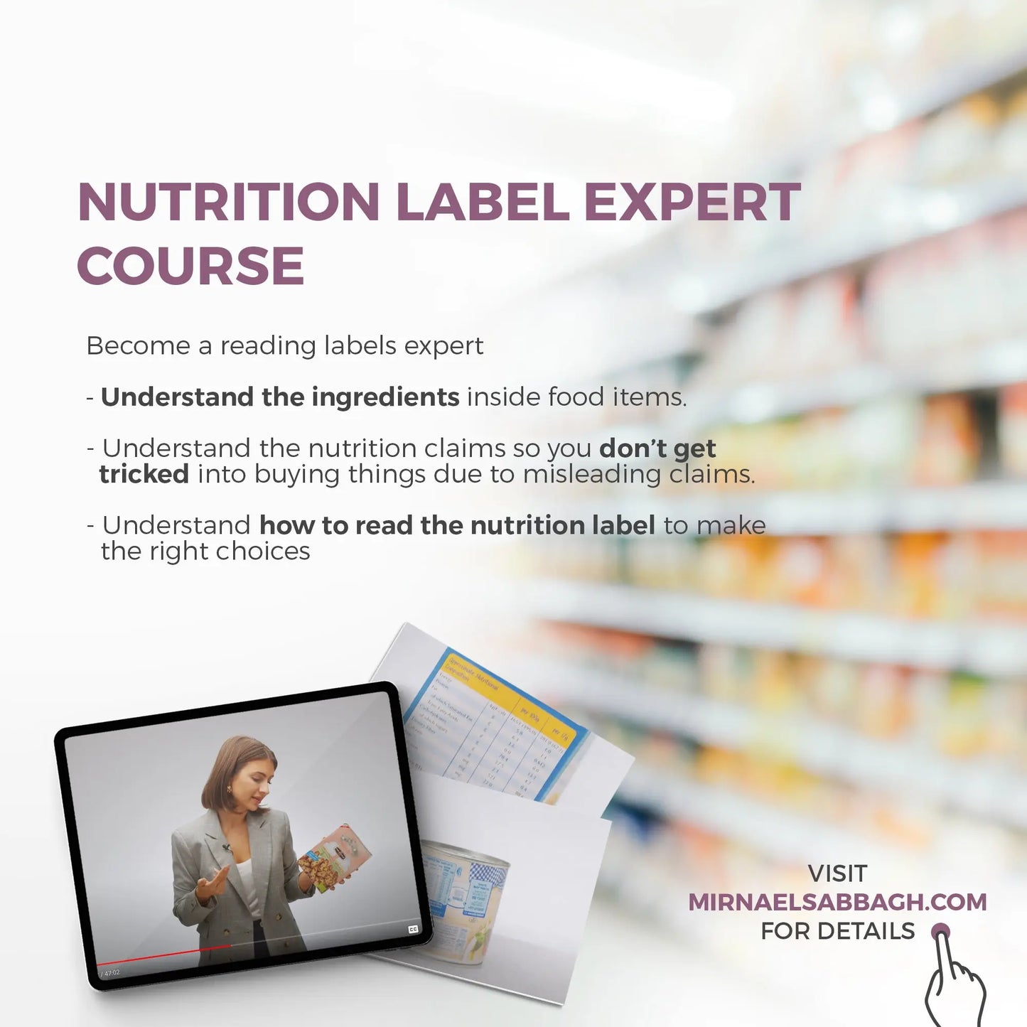 NUTRITION LABEL EXPERT COURSE - mirnaelsabbagh